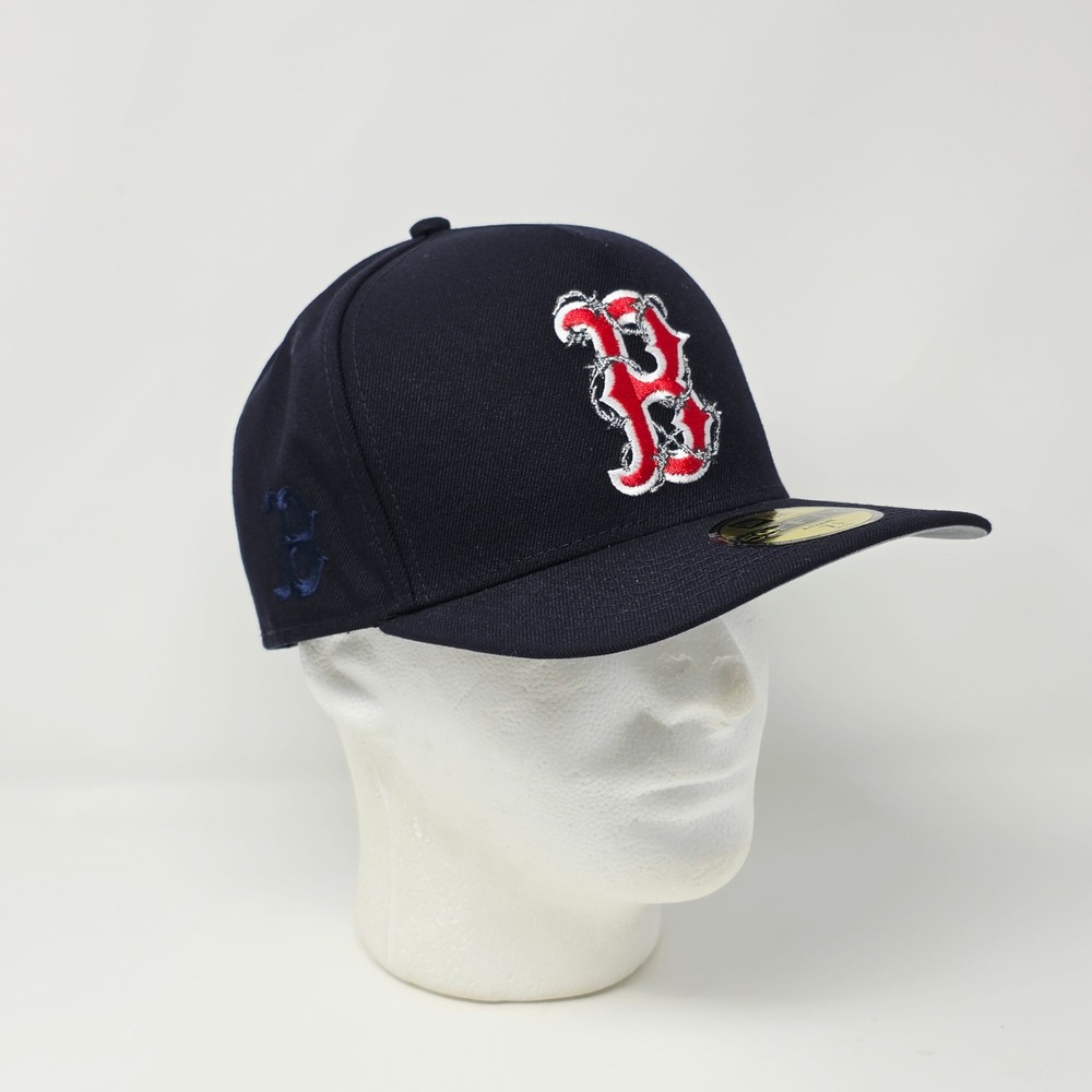 New Era‎ 59FIFTY A-Frame Boston Red Sox Barbed Wire Hat Navy Blue 7 1/2 Fitted